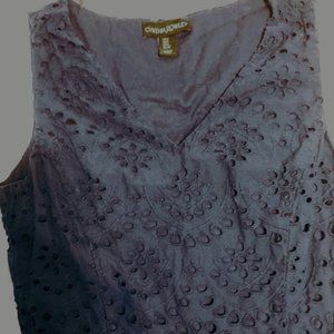 Cynthia Rowley Blue Eyelet Dress Size 2